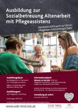 Neue Ausbildung zur Sozialbetreuung Altenarbeit mit Pflegeassistenz in Telfs