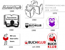 Die Buchklub-Logos im Laufe der Zeit