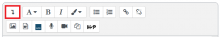 Screenshot Textfeld Atto - Pfeil nach unten ist markiert
