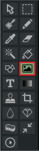 Screenshot der Werkzeugleiste - Bildsymbol ist markiert