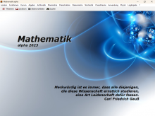 Programmoberfläche von Mathematik alpha