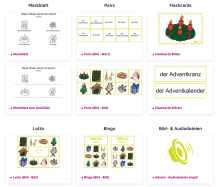 Arbeitsmaterialien für das DAZ-Lernpaket Advent