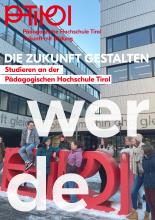 Titelblatt mit Studierenden vor dem PHT-Logo