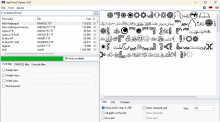 Programmoberfläche von dp4FontViewer