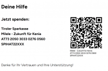 QR Code Milele Spendenkonto