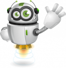Roboter winkt