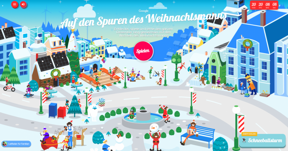 Übersicht Santa Tracker