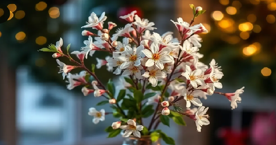 Blühender Kirschzweig