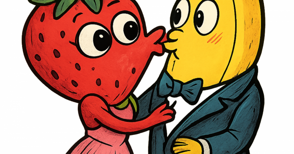 Sich küssende Früchte